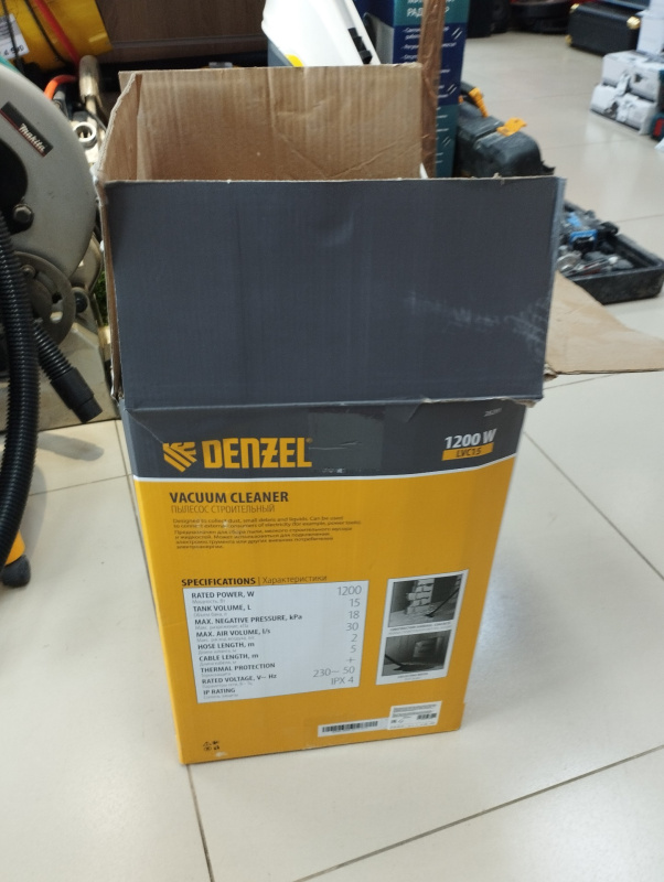 Промышленный пылесос Denzel lvc 15