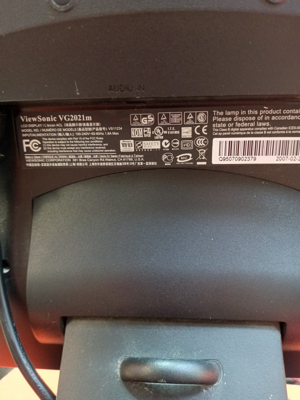 Монитор Viewsonic VG2021m